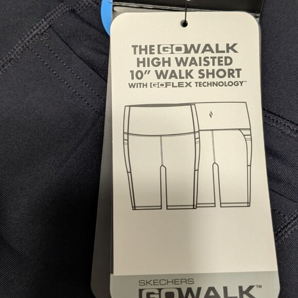 Skechers GoWalk Goflex 2XL Black High-Waisted Biker Shorts Women Activewear - Picture 8 of 16